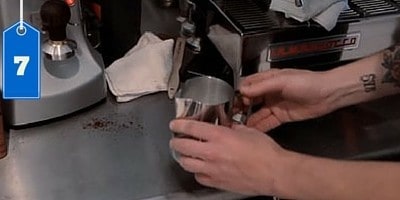 Tap the pitcher on the counter