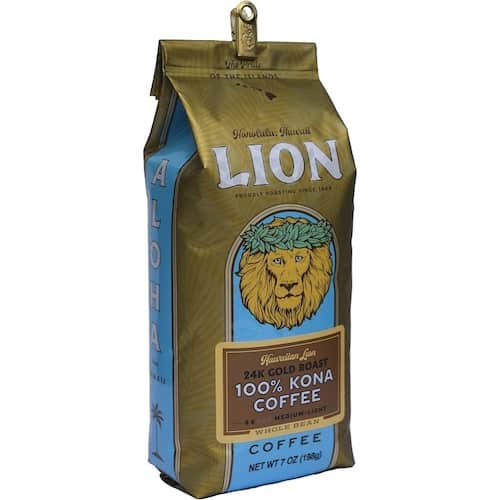 HAWAIIAN LION 24K GOLD ROAST 100% KONA COFFEE