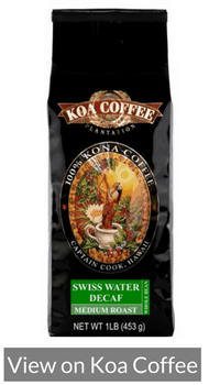 Swiss Water Decaf Kona Coffee From Koa Coffee