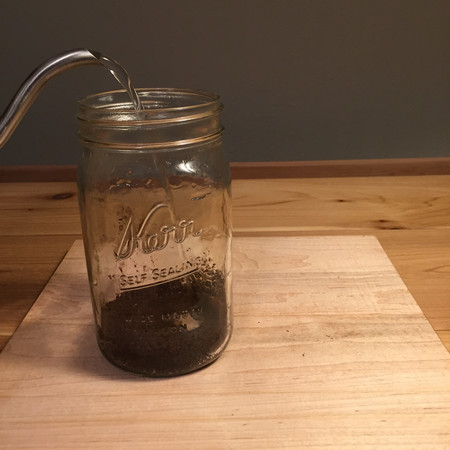 Faux French Press: Pouring Water