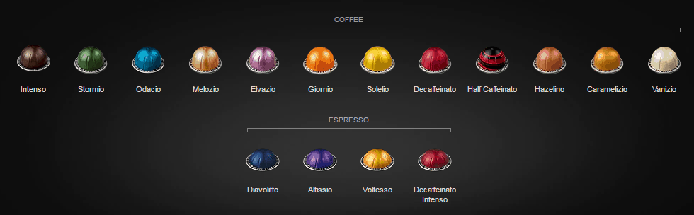 Nespresso VertuoLine New Capsules