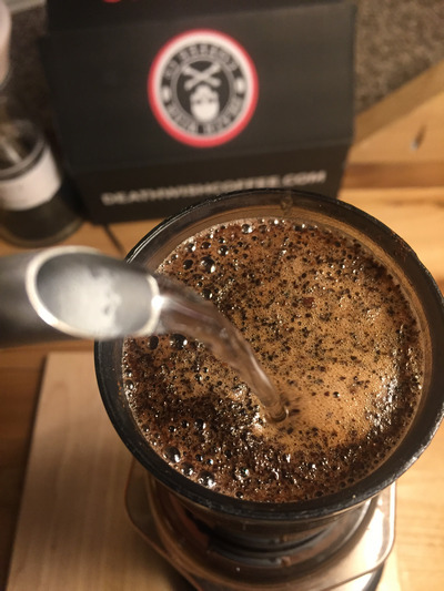 Death Wish Coffee on an Aeropress