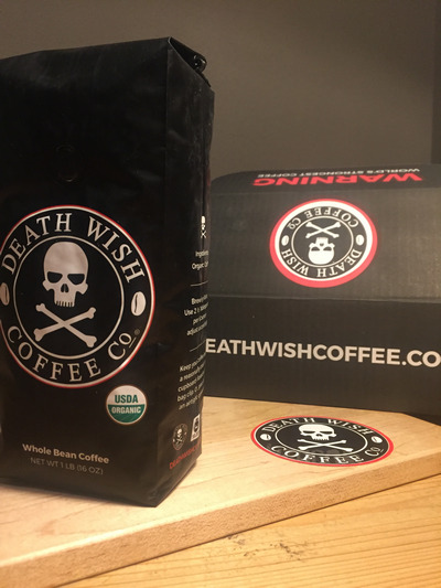 Death Wish Coffee Bag and Box