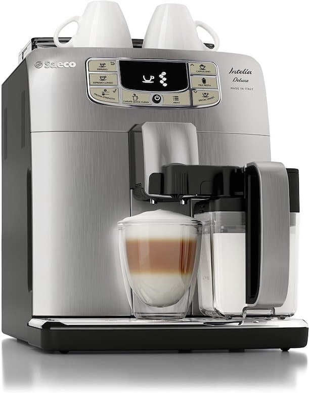Saeco Intelia Cappuccino Deluxe Automatic Espresso Machine, Stainless Steel, HD8771:93