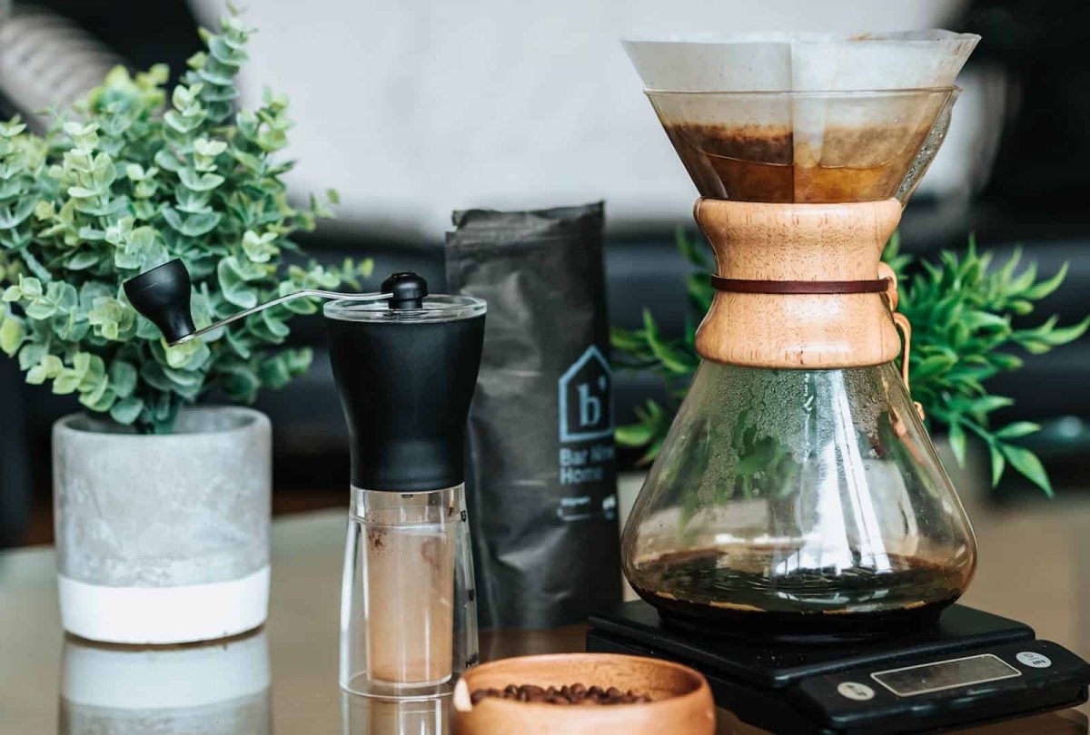 chemex pour over coffee maker with accessories