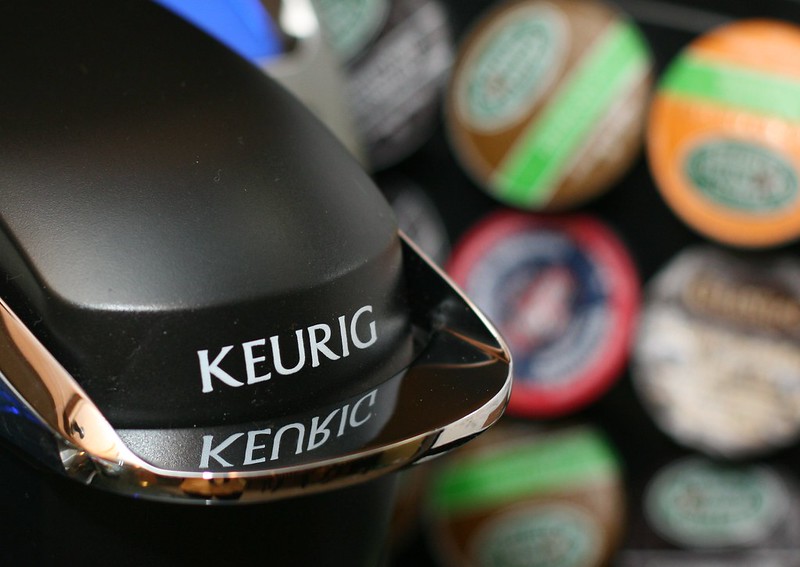 keurig with k cup backdrop